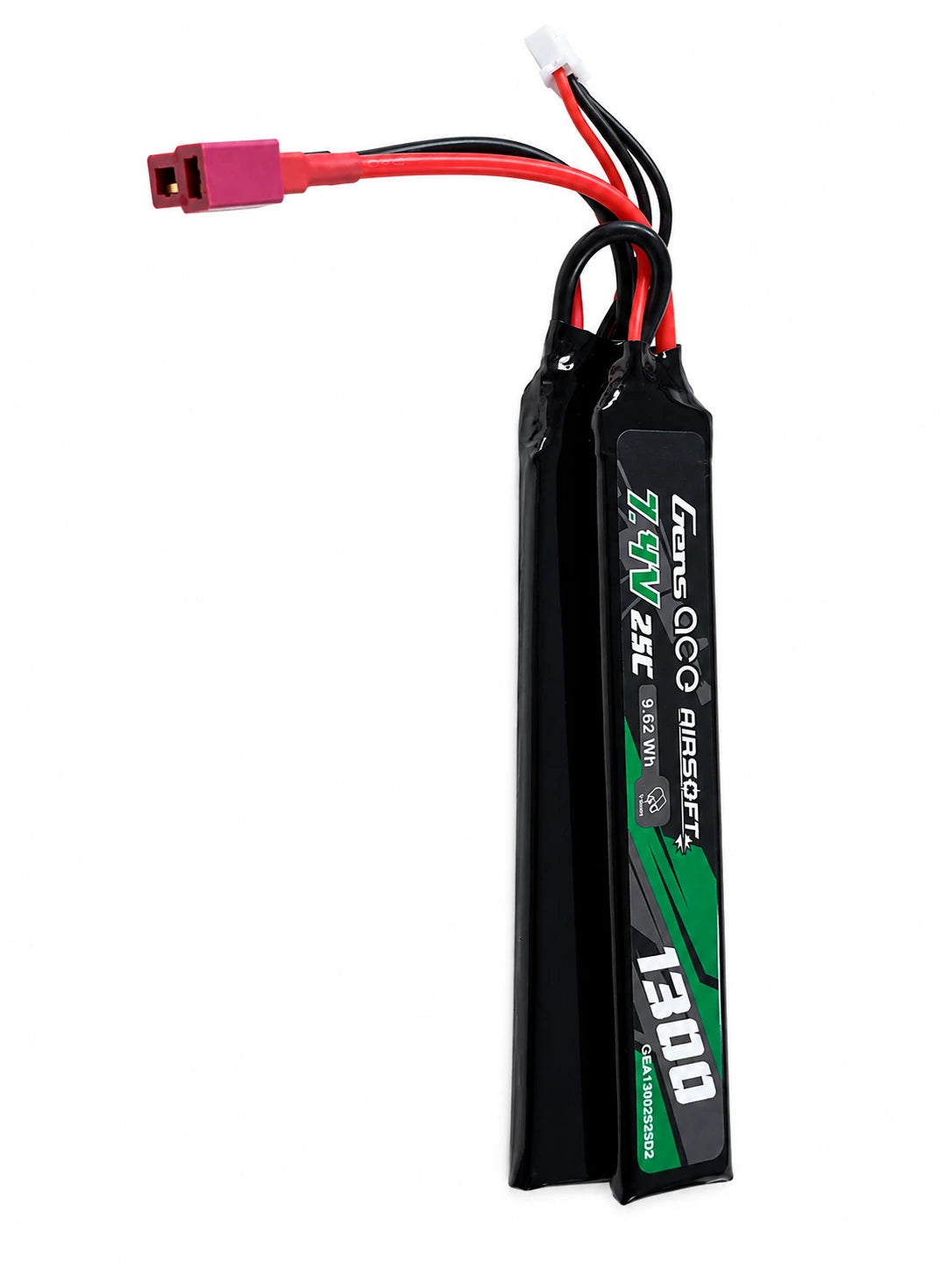 Battery Li-Po 7.4V 1300mAh 25C 126x18x5mm (2x) - DeanT