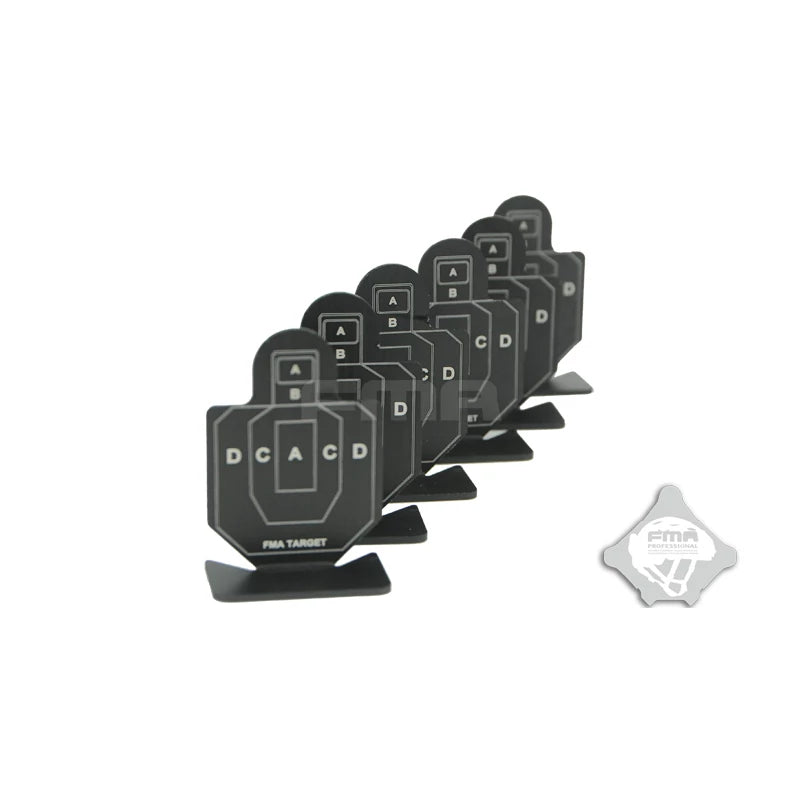 FMA Set of Aluminum Targets Type B, 6 pcs - Black