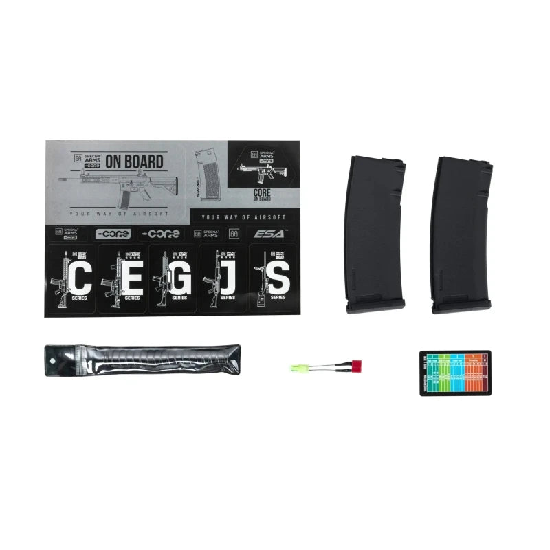 Specna Arms STARTER PACK set SA M4 Keymod Gen2 (SA-C09 CORE HAL ETU) - Black