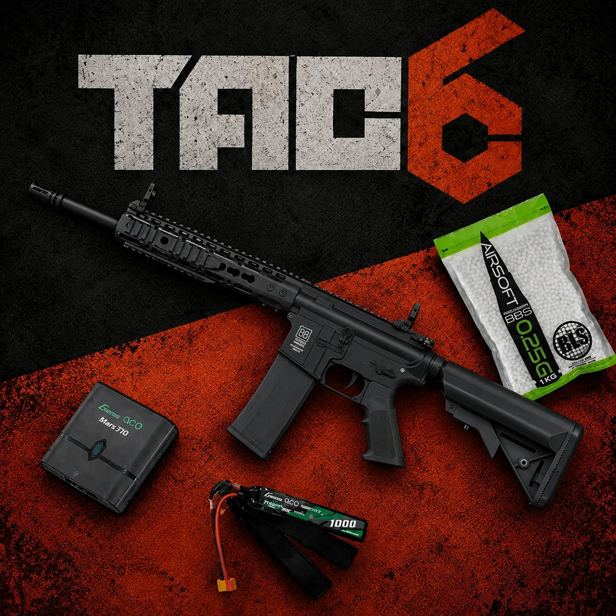 Specna Arms STARTER PACK set SA M4 Keymod Gen2 (SA-C09 CORE HAL ETU) - Black