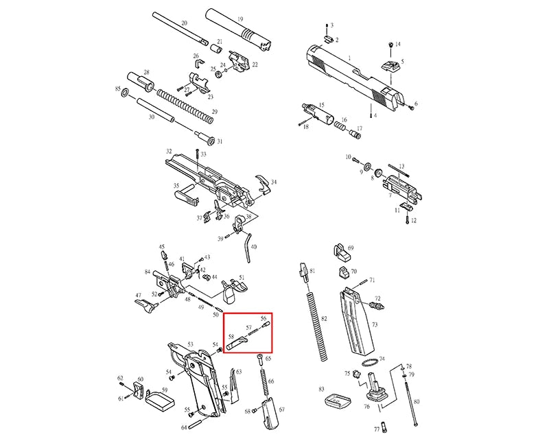 1911 magazine release repair kit [KJW]