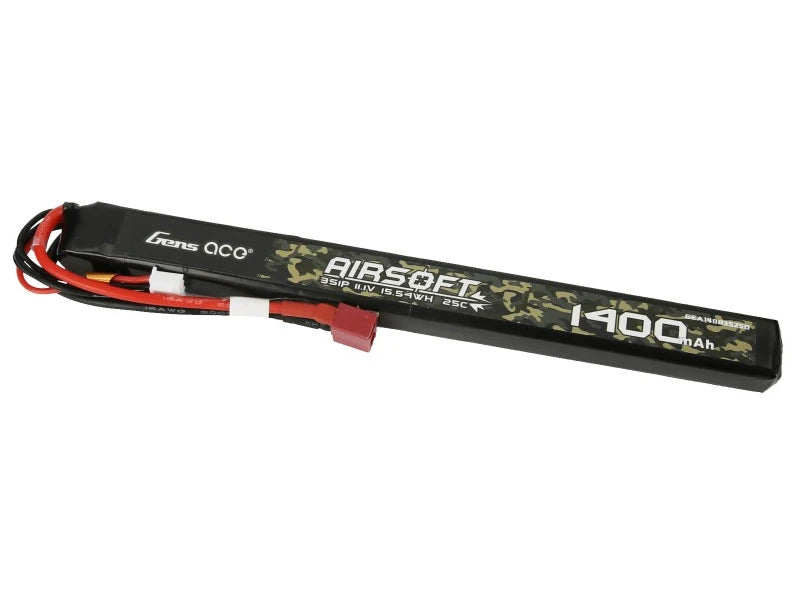 Battery Li-Po 11.1V 1400mAh 25C 192x17x14mm - DeanT