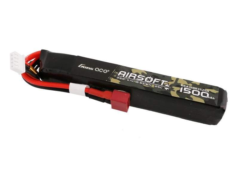 Battery Li-Po 11.1V 1500mAh 25C 125x16x20mm - DeanT