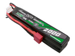Gens Ace Li-Po Battery 7.4V 2000mAh 25C 106x20x10mm (2x) - Deans