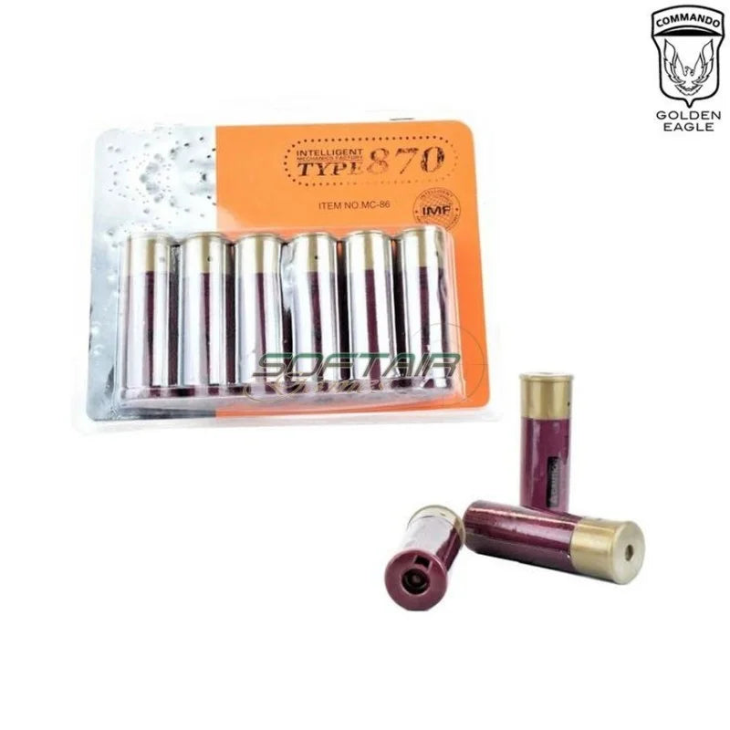 Set 6 Shotgun Rifle Shell Golden Eagle (GE-CAR870)