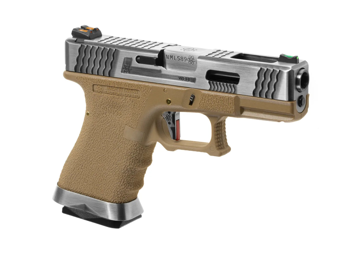 G-Force 19 SV Silver Barrel Metal Version GBB - Desert
